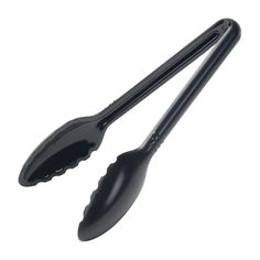 two black tongs sitting on top of each other