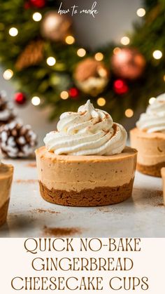 there are no - bake gingerbread cheesecake cups on the table