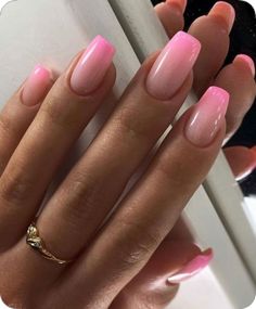 Gel Nail Ombre Designs, Hombre Pink Nails, Pink Ombré Acrylic Nails, Hombre Nails Ombre Summer, Hombre Nails Ombre, Trendy Nails Ombre, Ombré Pink Nails, Nails Pink Ombre, Ombre Nails Pink