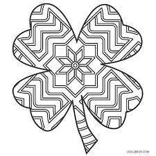 a four leaf clover coloring page