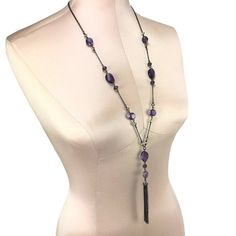 Color Long Necklace 29" Dark-Tone Purple Acrylic Beads & Tassel Thank You For Looking! Adjustable Beaded Tassel Necklace, Adjustable Purple Beaded Necklace With Dangling Beads, Adjustable Long Tassel Necklace With Dangling Beads, Adjustable Beaded Long Tassel Necklace, Adjustable Long Tassel Necklace, Adjustable Beaded Tassel Necklace With Dangle, Adjustable Beaded Tassel Dangle Necklace, Adjustable Beaded Dangle Tassel Necklace, Adjustable Purple Necklace With Dangling Beads