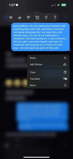 the text message is being displayed on an iphone's screen, and it appears to be in conversation with someone else