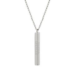 This Engravable Vertical Square Silver Name Bar Necklace allows for four sides of engraving making this the perfect gift for mothers and grandmothers. The .925 sterling silver bar is 1 1/4 by 1/8 inch and comes on a 16 inch rolo chain with a 2 inch extender. Olivia Spencer, Silver Engraved Rectangular Bar Necklace, Personalized Rectangular Bar Necklace, Classic Personalized Bar Necklace With Rectangular Pendant, Personalized Engraved Rectangular Bar Necklace, Personalized Name Bar Necklace With Rectangular Pendant, Family Tree Necklace, Silver Bars, Rolo Chain