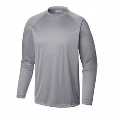 the men's long - sleeved performance shirt in grey