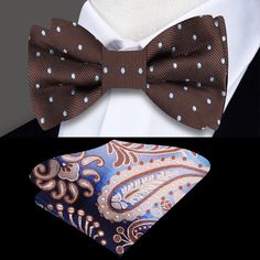 Elevate Your Style with Subtle Sophistication Introducing our Brown with Light Blue Dots Silk Bow Tie – an embodiment of timeless elegance and refined style. This meticulously crafted accessory transcends the ordinary, allowing you to express your distinctive taste. From its versatile color palette to the exquisite pattern, this bow tie is a testament to sophistication and individuality. Dots of Distinction: The Light Blue Elegance At the heart of this bow tie lies a distinctive pattern featurin Elegant Pre-tied Bow For Gift, Elegant Brown Bow Ties, Elegant Fitted Bow For Gift, Elegant Fitted Bow As Gift, Elegant Summer Bow For Gifts, Elegant Brown Bow Tie With Satin Bow, Elegant Brown Suit And Tie Accessories With Bow Tie, Elegant Brown Bow Tie Suit Accessories, Elegant Brown Bow Tie