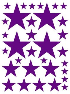 purple stars are arranged in rows on a white background