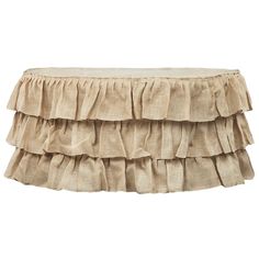 Three Tier Ruffled Burlap Table Skirt 14 ft - Natural - CV Linens 3 Tier Table, 120 Round Tablecloth, Tulle Table Skirt, Table Clips, Tulle Table, Table Skirts, Burlap Tablecloth, Burlap Table, Table Overlays