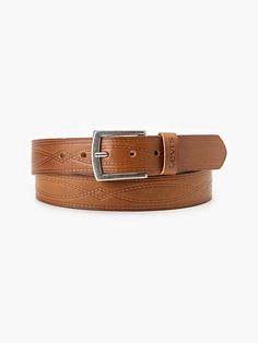 Your new go-to belt. This Embossed Rope Belt was crafted with genuine leather and is endlessly versatile. An easy, elevated belt With an embossed buckle Crafted from genuine leather Rope Belt, Medium Brown, Mens Belts, Emboss, Levi's, Genuine Leather, Buckle, Leather