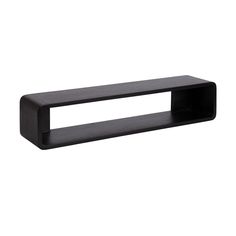 a black shelf is shown against a white background