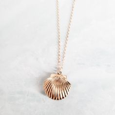 This is a beautiful gold plated vintage style (but brand new) scallop seashell locket on a 14k Gold Filled chain. This is great for a small photo inside. It's just like the classic lockets we used to have way back when! It's ADORABLE All necklaces come beautifully and simply packaged in an eco-friendly kraft box and twine ready for gifting. About the jewelry: * The seashell locket is approximately an inch wide and high. * The scallop charm is plated with gold. * All components of the necklace ar Vintage Shell-shaped Necklaces For Gifts, Vintage Gold Shell As Gift, Vintage Gold Shell As A Gift, Vintage Gold Shell Gift, Gold Shell With Lobster Clasp As Gift, Vintage Shell Jewelry For Gifts, Vintage Shell Jewelry For Gift, Gold Shell-shaped Charm Necklace For Gift, Seashell Locket