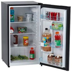 an open refrigerator filled with lots of food