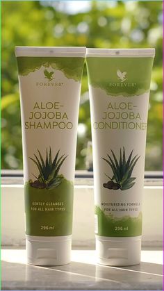 Nourish your hair with Forever's Aloe Jojoba Shampoo and Aloe Jojoba Conditioner. Made with pure inner leaf aloe vera and hair strengthening jojoba oil, this powerful pairing is perfect for everyday use for soft, manageable hair with stunning shine.  #haircare #jojobaoil Forever Living Products Videos, Forever Avocado Soap Benefits, Aloe Vera Hair, Aloe Berry Nectar, Aloe Vera Gelly