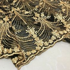 Gold Lace Fabric champagne bridal lace Gold Floral | Etsy Gold Lace Fabric, Lace Fabric Diy, Embroidered Lace Fabric, Fabric Accessories, Wedding Fabric, Gold Fabric, Gold Lace, Sequins Embroidery, Embroidery Fabric