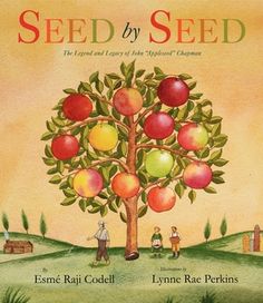 the cover of seed by seed, featuring an apple tree with people standing around it