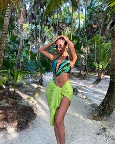 Vacay Outfits, Swimsuits Outfits, Vacation Outfits, Looks Style, Swimwear Fashion, Sarong, Perm, Cancun