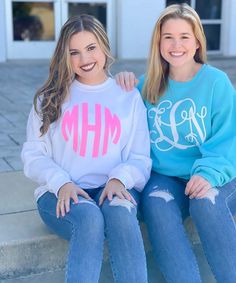 Our Full Monogrammed Sweatshirts are a fan fave! With multiple personalization options you can customize this unisex sweatshirt to fit your personal style! Simply pair your personalized sweatshirt with your favorite boots and monogrammed leggings for a comfy yet stylish look this fall and winter! These monogrammed crewneck sweatshirts are easy to dress up or down depending on your mood. Every closet needs a monogrammed sweatshirt or two! 
Born To Be Sassy is here to help you look and feel great Monogram Sweatshirt, Hot Gifts, Favorite Boots, Columbia Blue, Monogrammed Items, A Fan, Fall And Winter, Neon Pink, Unisex Sweatshirt