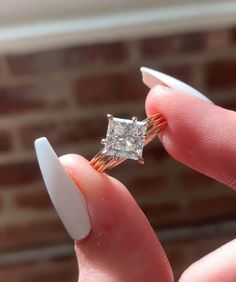 3 CT Princess Cut Certified Moissanite Diamond Ring 3 liner Band in 10K 14K 18K Solid White, Yellow, or Rose Gold Ring Engagement Gift Ring ✥ Ring Metal ✥ ✦ Metal : 925 Sterling Silver, 10K 14K 18K Solid White Yellow and Rose Gold ✦ Metal Purity : 100% high Polished ✦ Stamp/ Hallmark : Yes, Indicate inside the Ring   ✥ Center Diamond Detail ✥ ✦ Center Diamond type : Moissanite Diamond ✦ Center Diamond Shape : Princess Cut Diamond ✦ Center Diamond Weight : 3 CT ✦ Center Diamond Color : White ✦ Ce Gold Band Princess Engagement Ring, Kite Engagement Ring Princesses, Kite Set Engagement Ring, Princess Cut 3 Stone Engagement Ring, Princess Cut Kite Setting, Kite Set Asscher Ring, Kite Set Princess Engagement Ring, Kite Setting Engagement Ring, Alternative Stone Engagement Rings