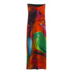 Explore the artistic exuberance of our multicolor abstract print strapless dress, a striking addition to the wardrobe of any trend-setting fashionista. This abstract print dress is a celebration of color and form, ideal for making a vibrant statement at any event, from a festive celebration to a chic art show. Dress Features: Dynamic Abstract Print: Adorned with a vivid, multicolor abstract pattern, each dress presents a one-of-a-kind design that mirrors your individuality and flair for fashion. Chic Midi Length: The elegant midi length balances playful charm with refined sophistication, making it versatile for both daytime affairs and evening soirees. Sculpted Bodycon Shape: Embrace a silhouette that flatters your figure with a bodycon style that accentuates your curves, tailored to make Multicolor Printed Silk Midi Dress, Multicolor Silk Midi Dress With Abstract Print, Multicolor Maxi Dress For Evening Parties, Elegant Multicolor Maxi Dress For Party Season, Artistic Fitted Party Dresses, Multicolor Print Midi Dress For Summer Party, Multicolor Abstract Print Dress For Summer, Party Dresses In Multicolor Abstract Print, Abstract Print Summer Party Dress