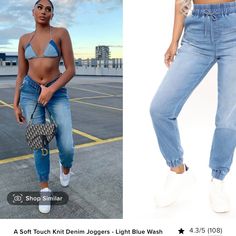 New With Tags From Fashion Nova. Soft And Comfortable With Drawstring To Fit Around Your Waist. Has Deep Pockets In The Front And Two In The Back. Fading And Whisker Included In The Style And Cinched Hem At Ankles. Thanks For Looking! Medium Wash Denim Bottoms For Loungewear, High Rise Jeans For Spring Loungewear, Casual High Rise Jeans For Loungewear, Casual High Waist Jeans For Loungewear, Denim Jeans With Pockets For Loungewear, Light Wash Denim Bottoms For Loungewear, Casual Denim Jeans For Loungewear, High-rise Jeans For Spring Loungewear, Casual Mid-rise Jeans For Loungewear