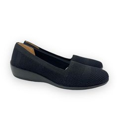 Brand New Life Stride Women's Immy Black Knit Wedges / Shoes. Women's Size 6.5. New To Poshmark? Sign Up Using Invite Code: Tentoday For $10 Off Your Purchase! The Immy Wedge Slip-On From Lifestride Will Be Just Right For Your Casual Shoe Collection. This Silhouette Is Fashioned With A Mesh-Knit Construction And A Slim Heel To Give You Some Height! - Fabric Upper Vslip-On - Round Toe - Fabric Lining - Velocity With Memory Foam Footbed - 1¾" Wedge Heel - Synthetic Sole Box Has Wear. Black Slip-ons With Ortholite Insole For Spring, Black Flats With Arch Support For Spring, Comfortable Cushioned Black Flats, Comfortable Black Closed Toe Loafers, Comfortable Black Loafers With Removable Insole, Black Closed Toe Loafers, Black Casual Flats With Arch Support, Casual Black Flats With Arch Support, Black Low-top Comfortable Loafers