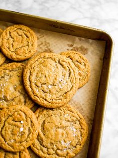 several cookies sitting on top of a baking pan