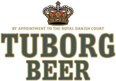 the logo for tuborgg beer, which has been placed in front of a white background