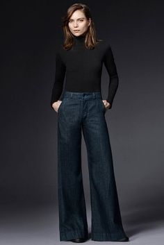 Wide Jeans Outfit, Wide Leg Outfit, Legs Outfit, Outfit Jeans, Jean Trends, Jeans Outfit, 가을 패션