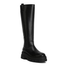 Elevate your style with these London Rag Blume women's knee length boots. Click this FOOTWEAR GUIDE to find the perfect fit and more! Elevate your style with these London Rag Blume women's knee length boots. Click this FOOTWEAR GUIDE to find the perfect fit and more! FEATURES Sleek and comfortable style Knee high design Zipper closure for easy on and offDETAILS Synthetic upper, lining and midsole Glitter outsole Pointed toe Zipper closure Padded footbed Slip-resistant sole 1-in. heel 0.98-in. platform 15.35-in. shaft 14.17-in. circumference Spot clean Imported Color: Black. Gender: female. Age Group: adult. Ireland Outfits, Nyc Fits, Fall Closet, Knee Length Boots, Style 2023, High Design, Outfit Formulas, Comfortable Style