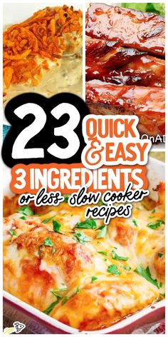 23 quick and easy ingredients or less slow cookers