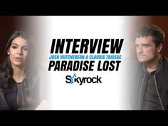 two people sitting next to each other in front of a white background with the words interview paradise lost