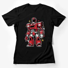 Red Robot Ranger T-Shirt, Kids Superhero Graphic Tee, Boys and Girls Casual Top Female T-Shirt Custom graphic T-Shirt.Customize your color Superhero Graphic, Rangers Shirt, Dino Tee, Red Robot, Dino Shirt, Kids Wear Girls, Animal Graphic Tee, Superhero Shirt, Dinosaur Shirt