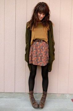 Fits Baddie, Retro Skirt, Peplum Tops, Autumn Fits, Cute Cardigans, Looks Street Style, Autumn Outfits