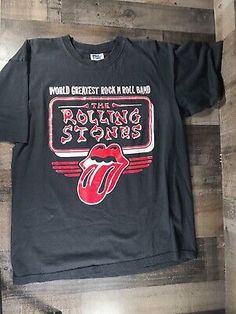 (eBay) Vintage Rolling Stones World Tour 1999 XL World's Greatest Rock Band Vintage Rock Tees, Greatest Rock Bands, Stone World, Vintage Band Tees, Rock Tees, Vintage Clothing Men, Vintage Rock, Tour Shirt, Rock Band