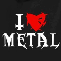 i love metal logo on a black background