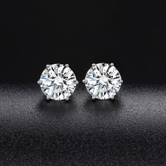 9K White Gold Moissanite Diamond 6 Prong Stud Earrings look beautiful and elegant, and will never go out of style. Perfect for men or women of all ages. ✸ Gemstone color: Clearly White ✸ Gemstone Size: 3mm/4mm/5mm/6mm/7mm ✸ Metals: we use 9K white gold material, perfect for daily wear. ✸ Lead, Nickel and Cadmium free ✸ Hypoallergenic ✸ No fading 💎PREMIUM-QUALITY: These Moissanite earrings are made with Lab Created D color/VVS1 clarity and Excellent-cut moissanite, the stones are crystal clear, Minimalist Moissanite Round Cut Earrings, Minimalist Moissanite Earrings In Diamond White, Minimalist Diamond White Moissanite Earrings, Minimalist Moissanite Wedding Earrings, Minimalist Moissanite Earrings For Anniversary, Minimalist Moissanite Anniversary Earrings, Chrismas Gifts, Solitaire Studs, Moissanite Earrings