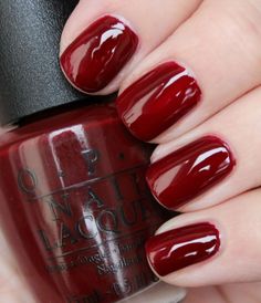 OPI CAN T READ WITHOUT MY LIPSTICK Long Nail Art, Nail Polish Crafts, Oxblood Red, Gel Nails Diy, Nail Envy, Opi Nail Polish, Opi Nails, Fabulous Nails