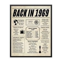 an old newspaper advertisement with the back in 1989 written on it's front page