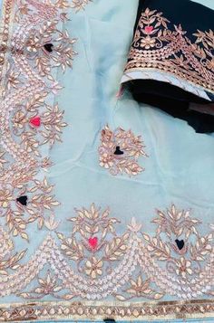 Chinon Saree, Saree For Engagement, Saree Designs Party Wear, Mens Designer Shirts, Hand Embroidery Tutorial