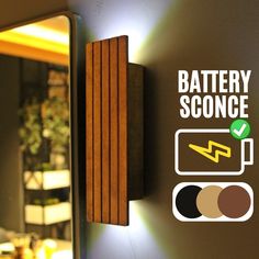 Title: Pine Tree Battery Lamp - With On-Off Button - Battery Operated Wall Sconce - Home - Pergola - Veranda - Gazebo - Summerhouse ✨Our Battery Sconce is practical, stylish and will be a great complement to your home! It is completely handmade from natural pine wood! It is a great decoration and lighting product for your home. The installation of this product, which we offer you with 3 color options, is very simple, plug and play batteries! There are no traces to form on the cable and the wall. Please review pictures and customer experiences! Batteries are our Gift!   📣30% HAPPY FRIDAY DISCOUNT🎁STOCKS ARE LIMITED🔔 Why Should I Prefer Cordless Sconce?🤔 ✅-1. Portability: Battery powered sconces are a more flexible option in terms of use because they are portable. Batteries do not need c Battery Lamp, Executive Room, Wood Detail, Electrical Outlets, Emergency Lighting, Pine Tree, Live Light, New Home Gifts, Summer House