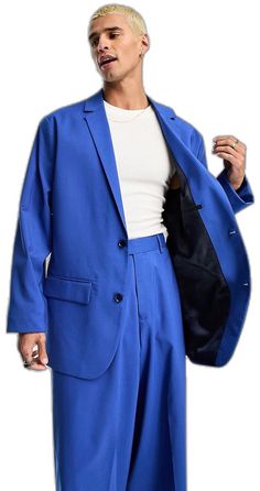 Oversized Suit Jacket, Oversized Suit, Cobalt Blue, Cobalt, Access Denied, Suit Jacket, Asos, Free Delivery, Blue