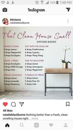 Clean House Smell, Essential Oil Mixes, Living Essentials Oils