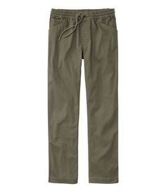 The softest, most comfortable canvas pants, in an easy pull-on style. Made of breathable stretch fabric that wicks moisture and lets you move in total comfort. We added a little extra ease through the hip and thigh for all-day comfort. Standard Fit: Sits lower on the waist and straight through the hip and thigh for a streamlined look. 98% cotton, 2% spandex. Midweight 7. 5 oz. canvas. Machine wash and dry. Built-in stretch for ease of movement. Innovative fabric wicks moisture away for all-day c Canvas Pants, Casual Bottoms, Rugged Style, Green Jeans, Fit Pants, Move In, Pants Jeans, Pull On Pants, Jeans For Sale