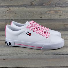 New Without Box Never Worn. There Is A Inventory Mark On Bottom Of Sole On One Foot. Fashion Casual Sneakers. White With Fuschia Accents. Smoke And Pet Free Home. Packaged Carefully And Fast Ship #13206h Tommy Hilfiger Lace-up Sneakers For Spring, Tommy Hilfiger Lace-up Sneakers, Tommy Hilfiger Sneakers For Spring, Trendy Tommy Hilfiger Sneakers For Spring, Trendy Tommy Hilfiger Synthetic Sneakers, Tommy Hilfiger Round Toe Sneakers For Spring, Trendy Tommy Hilfiger Round Toe Sneakers, Trendy Tommy Hilfiger Low-top Sneakers, Hilfiger Shoes