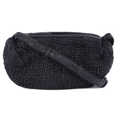 Black Woven Pouch Shoulder Bag For Evening, Casual Evening Shoulder Bag With Braided Handles, Evening Woven Leather Bucket Shoulder Bag, Evening Woven Leather Shoulder Bag, Evening Pouch Shoulder Bag With Intrecciato Weave, Evening Woven Leather Hobo Shoulder Bag, Chic Woven Leather Hobo Bag For Evening, Chic Woven Hobo Bag For Evening, Luxury Woven Clutch Shoulder Bag