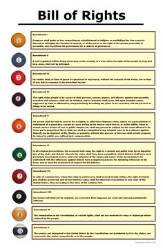 the bill of rights is shown in this graphic above it's contents and instructions