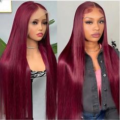 PRICES MAY VARY. 99j Burgundy Lace Front Wigs Human Hair: 13x4 HD transparent lace front wigs human hair wigs pre plucked natural hairline with baby hair. Burgundy wig human hair quality glueless lace frontal wigs. Burgundy Wig Process: 100% human hair cut from young girl. Soft and clean comfortable and silky. 180% density human hair wigs full and thick. True to length and weight. No smell, Few shedding, No tangle. Can be restyled as you like. Burgundy Wigs Cap Details: 99J burgundy straight lac Wigs Burgundy, Burgundy Wig, Hair Burgundy, Girl Soft, Lace Frontal Wigs, Hair Wigs For Women, Lace Front Wigs Human Hair, Deep Curly, Wigs Human Hair