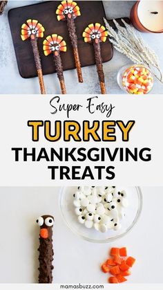 turkey thanksgiving treats with text overlay