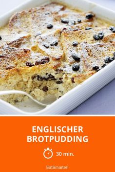 a casserole dish with blueberries in it and the words engelscher brotduing