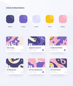 the color palettes for this website are all different colors and shapes, but there is no image to describe