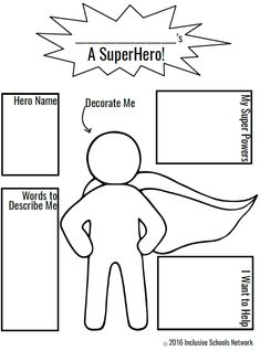 a superhero character is shown in this printable worksheet for the students to color